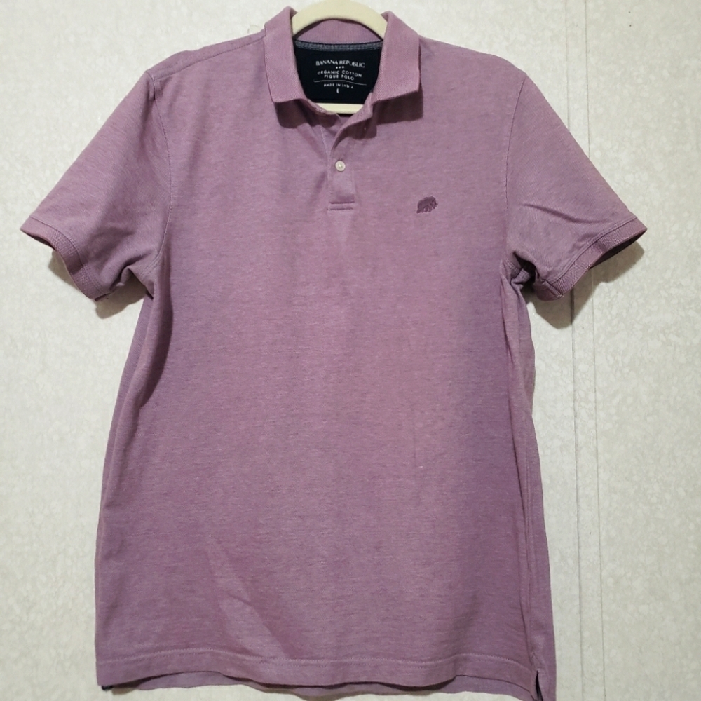 Banana Republic Men's Purple Polo Shirt...size:L